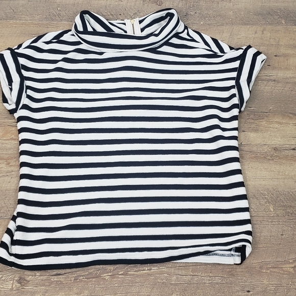 Anthropologie striped cuff sleeve top - Picture 4 of 6